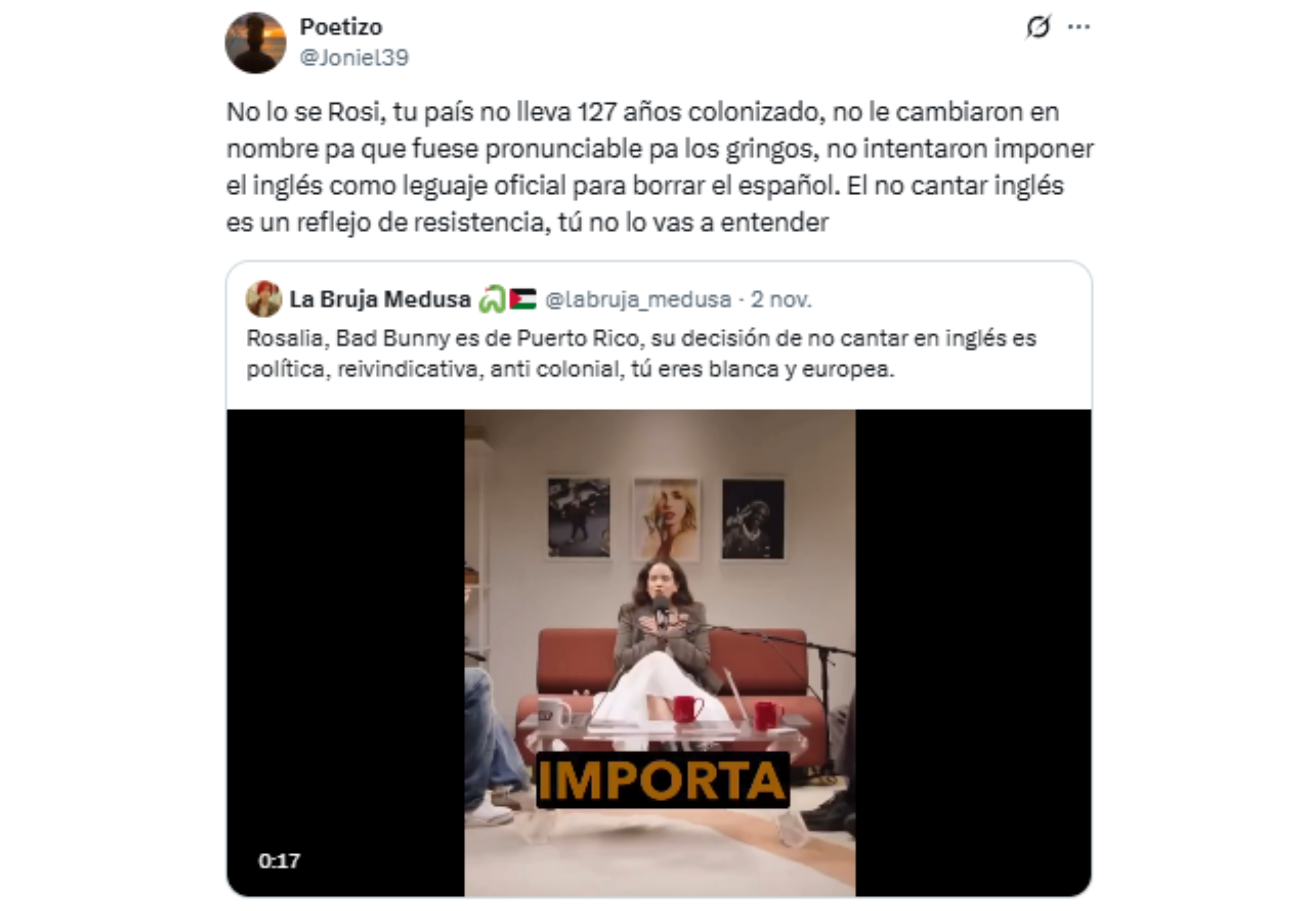 La declaración de Rosalía generó polémica.