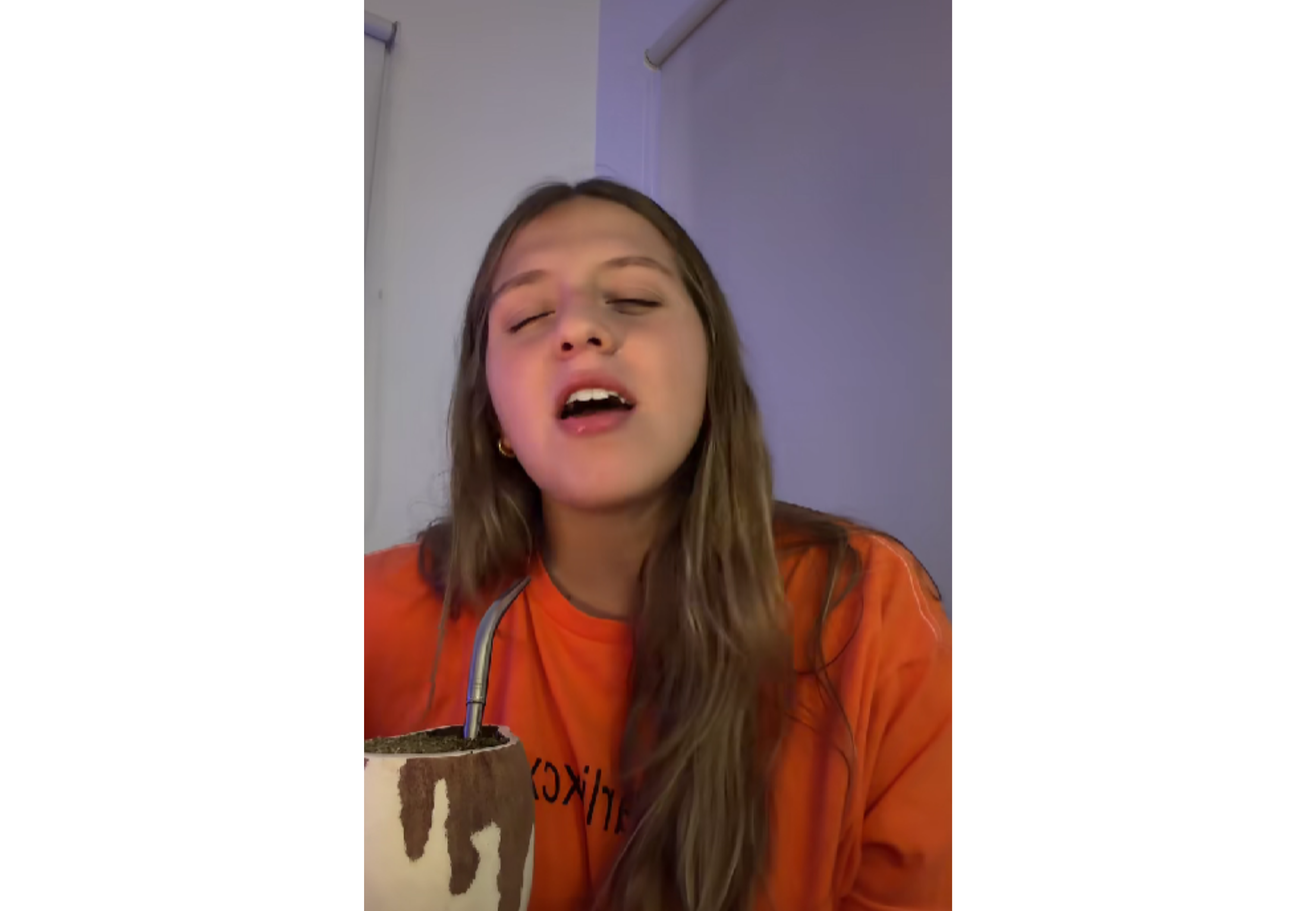 El video de Sol cantando se viralizó en TikTok.