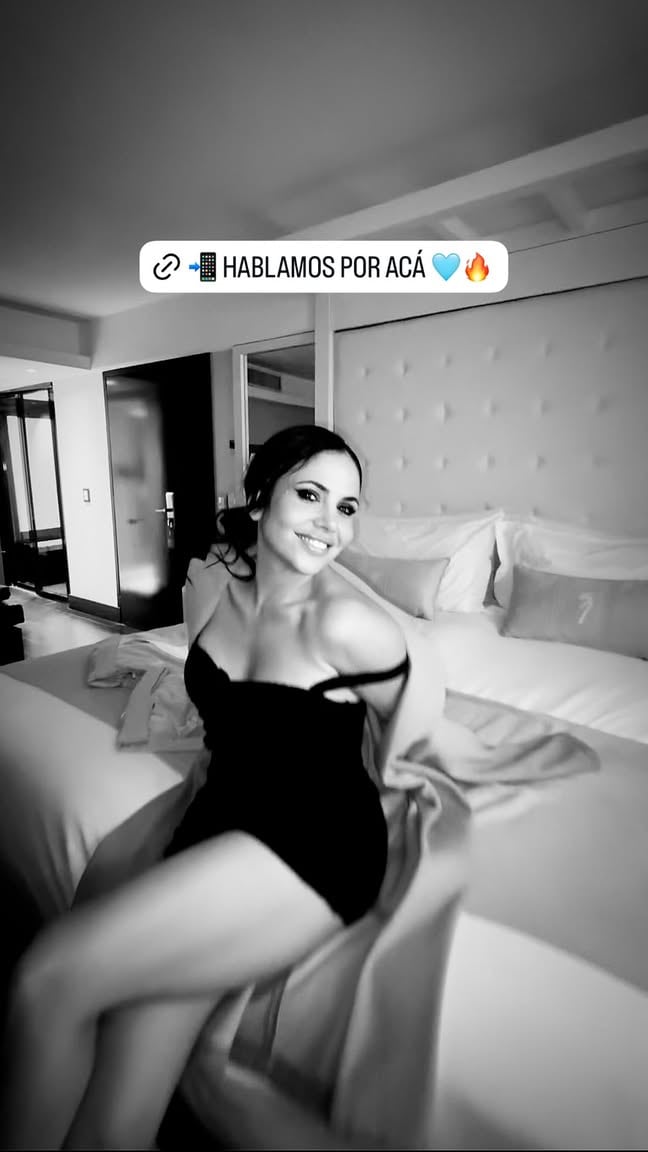 Desde la cama, Romina Uhrig mostró un adelanto de su fogosa producción para OnlyFans