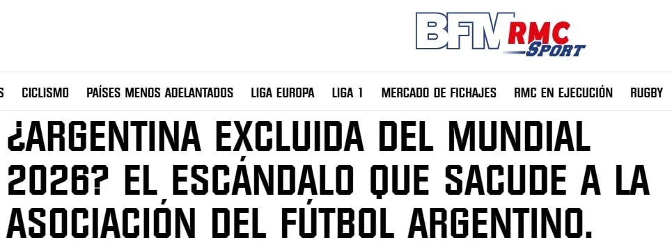 Medios franceses al tanto de lo que sucede en AFA.