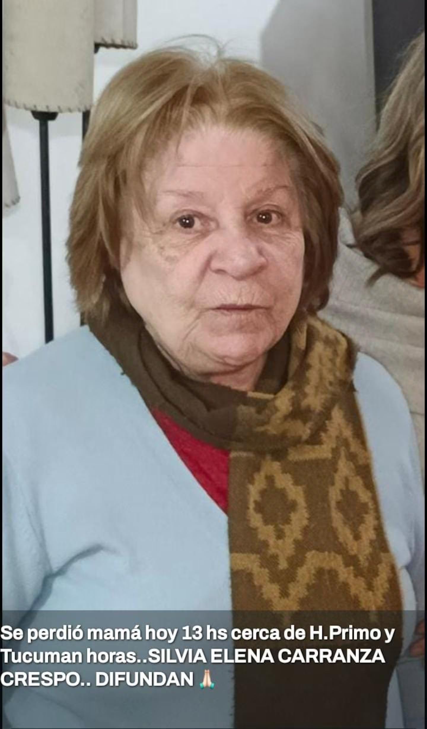 Buscan a Silvia Elena Carranza Crespo en Córdoba.