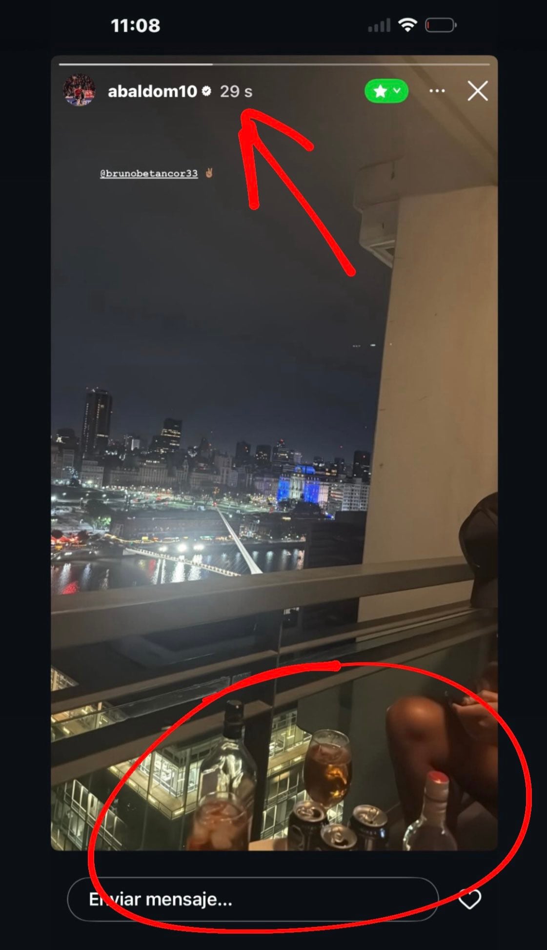 Imagen difundida en redes sociales de una supuesta historia de 'Mejores Amigos' del jugador.