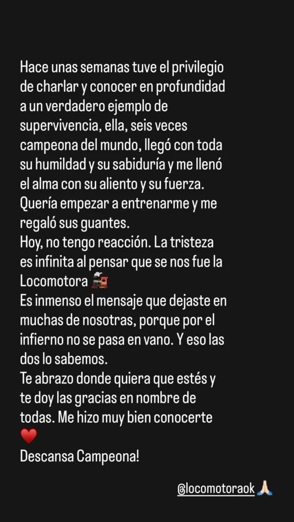 El mensaje de Prandi para Locomotora Oliveras