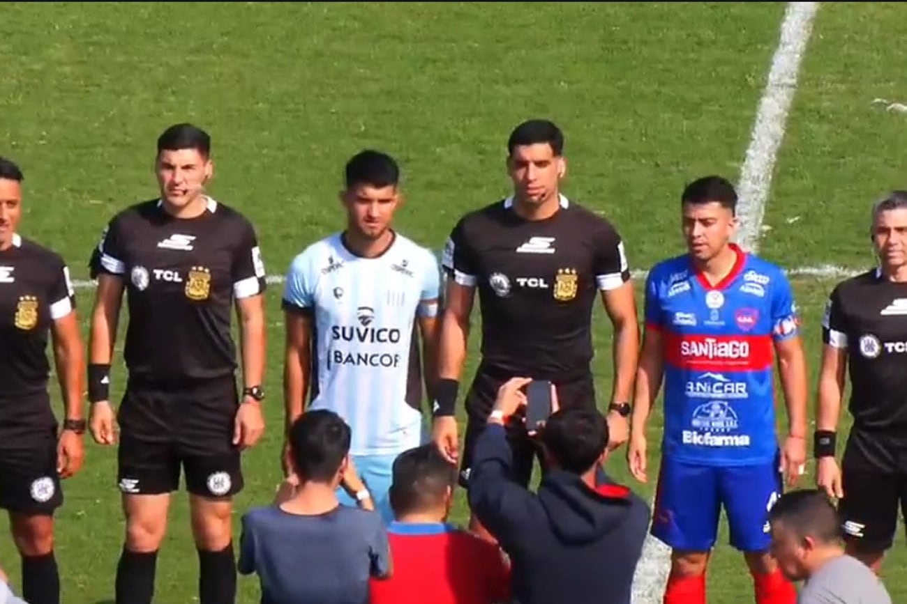 Racing visitó a Güemes por la Primera Nacional. (Captura de TV)