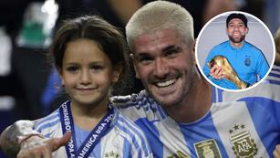 ¡Una familia! Así fue el adorable momento entre Rodrigo De Paul y su hija Francesca, que involucró a Nicolás Otamendi