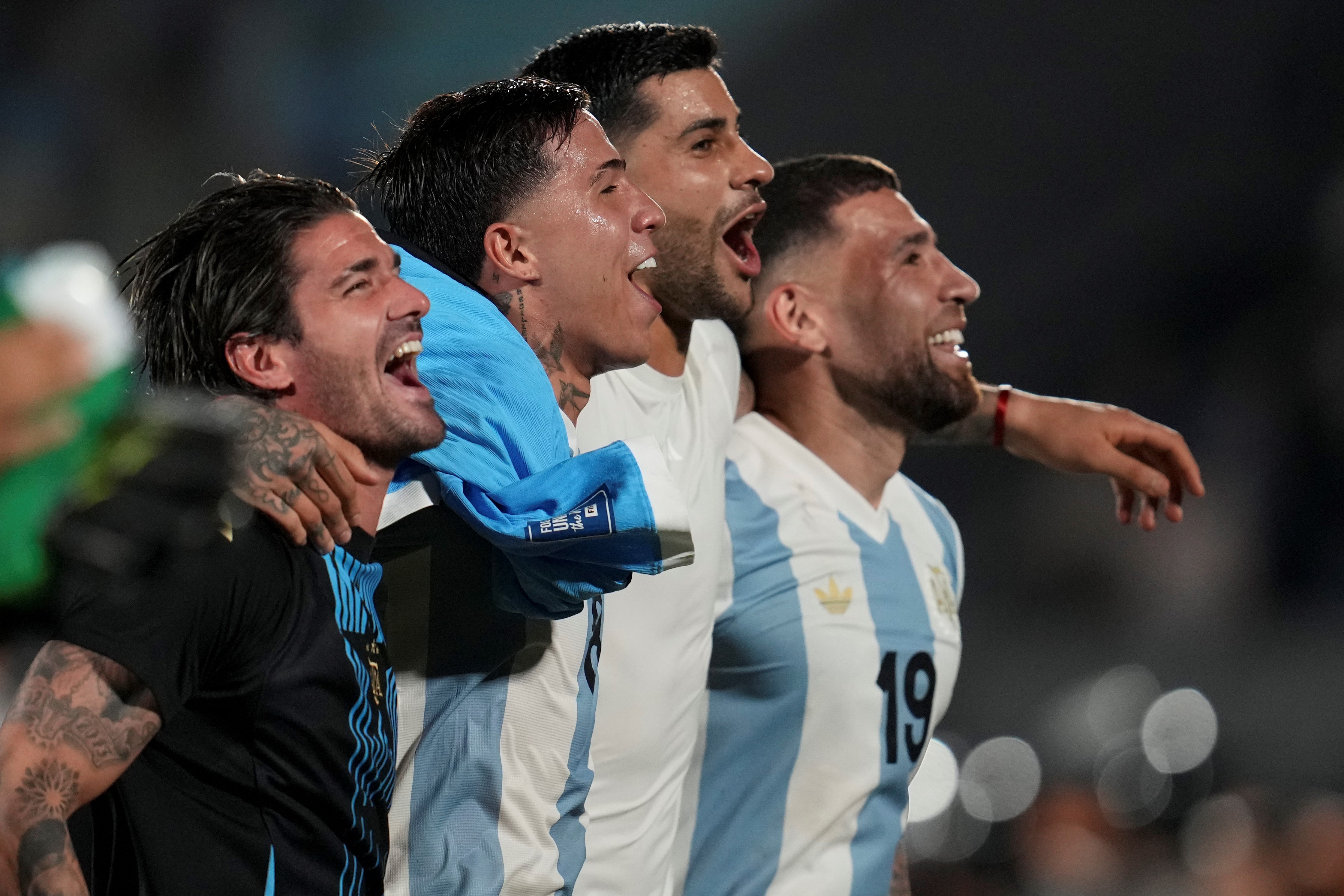 Futbolistas de la selección argentina. (AP)