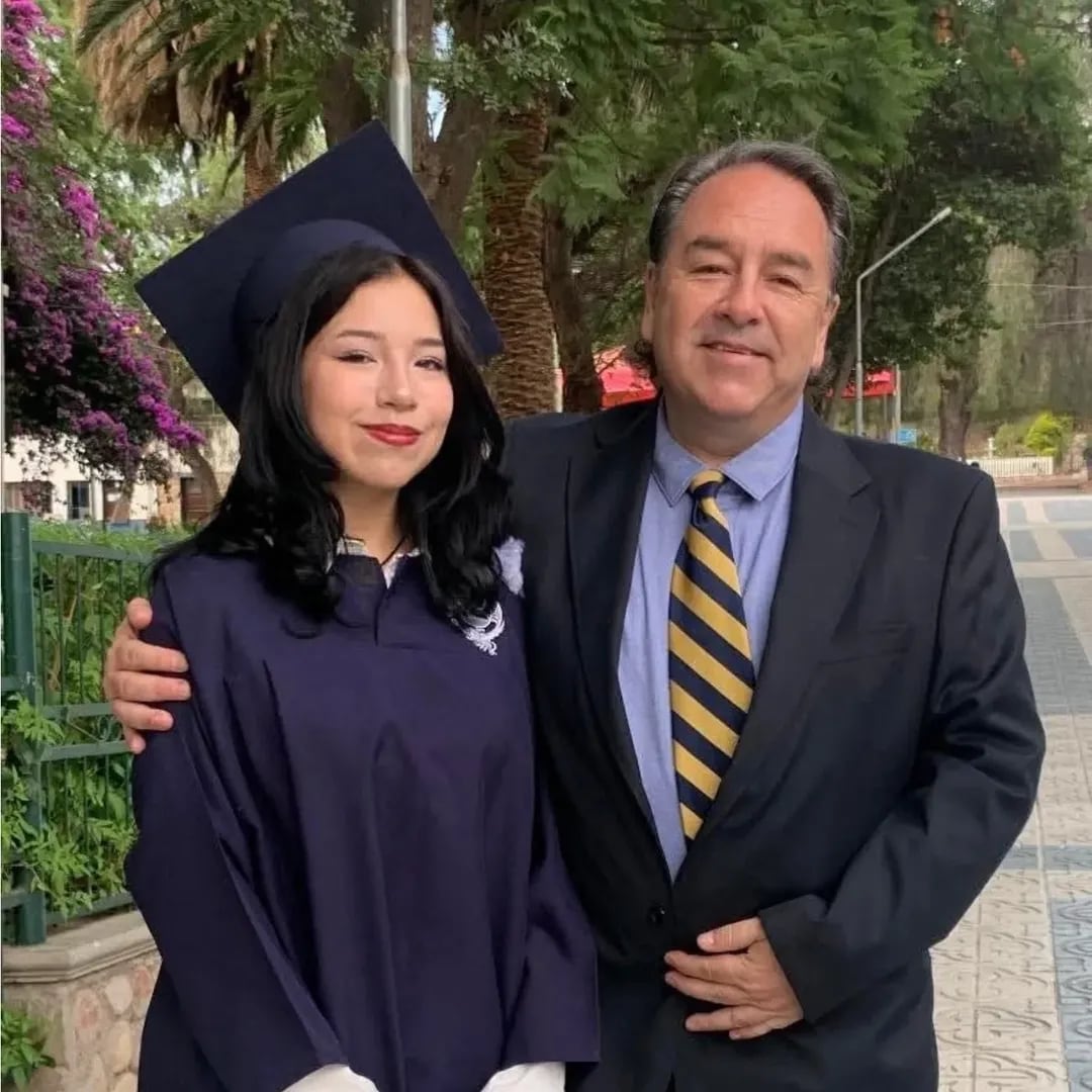 Matilda López con su padre