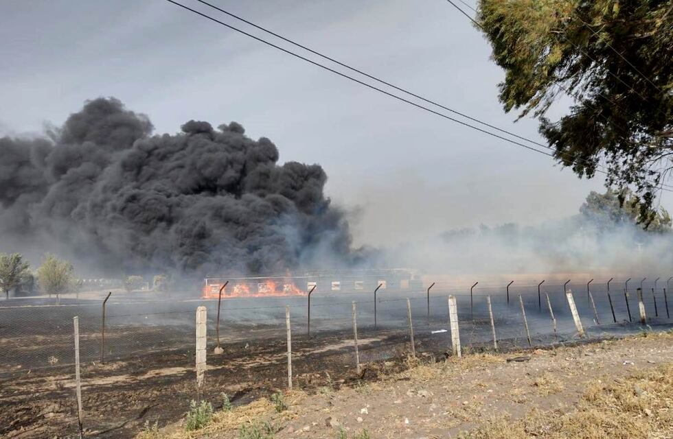 Video: el viento y el fuego causaron desastres en Villa Atuel