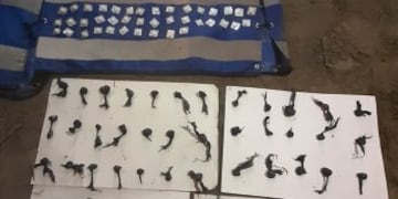 Las "bochitas" y las pastillas fueron secuestradas por personal policial.