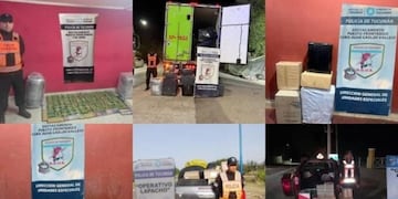 Los controles fronterizos también permitieron incautar neumáticos, artículos de bazar y repuestos de motovehículos de origen extranjero.