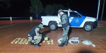 Incautaron 37 kilos de cogollos y panes de marihuana, con valor de más de 6 millones de pesos.