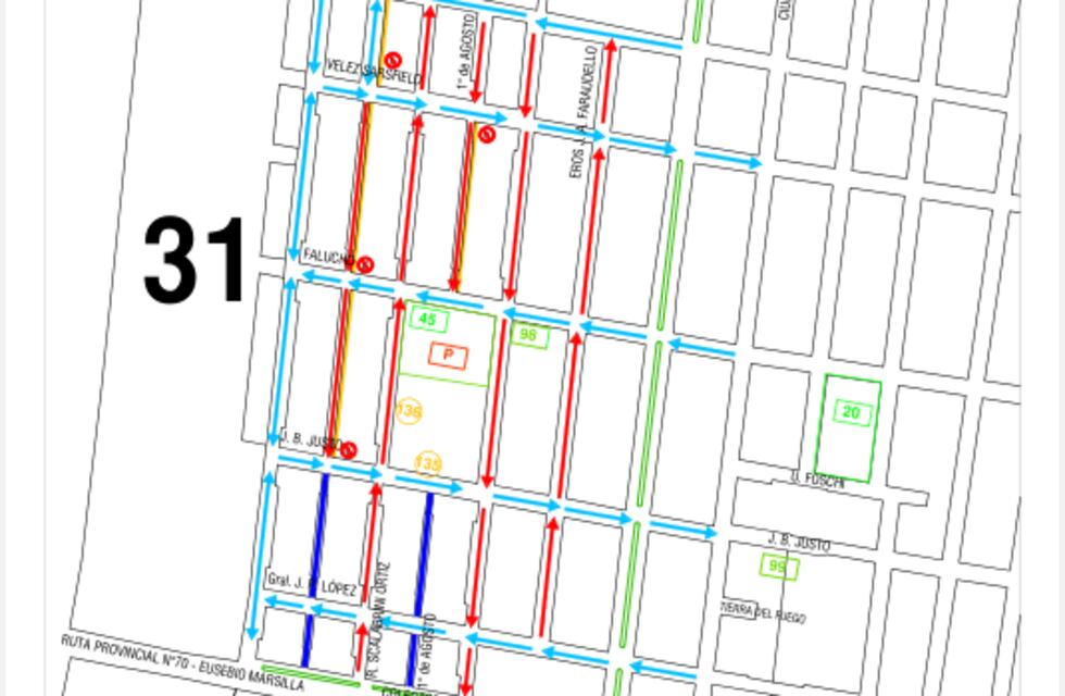 Cambio del sentido de circulación en calles del barrio Jardín