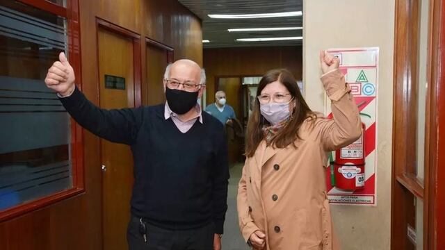 Tadeo Berenguer y Analía Ponce, festejando la victoria en el balotaje.