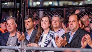 Victoria Villarruel en el Festival de Doma y Folclore en Jesús María.