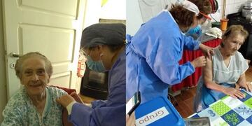 Comennzó en San Luis un operativo especial para vacunar a mayores de 90 años en sus domicilios. Gentileza La Gaceta Digital