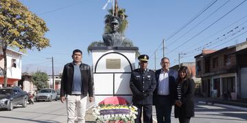 Un busto y monolito recuerda al general Manuel Nicolás Savio en la ciudad jujeña de Palpalá. Allí hubo un acto a 76 años de su fallecimiento.