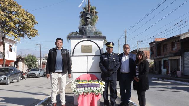 Un busto y monolito recuerda al general Manuel Nicolás Savio en la ciudad jujeña de Palpalá. Allí hubo un acto a 76 años de su fallecimiento.