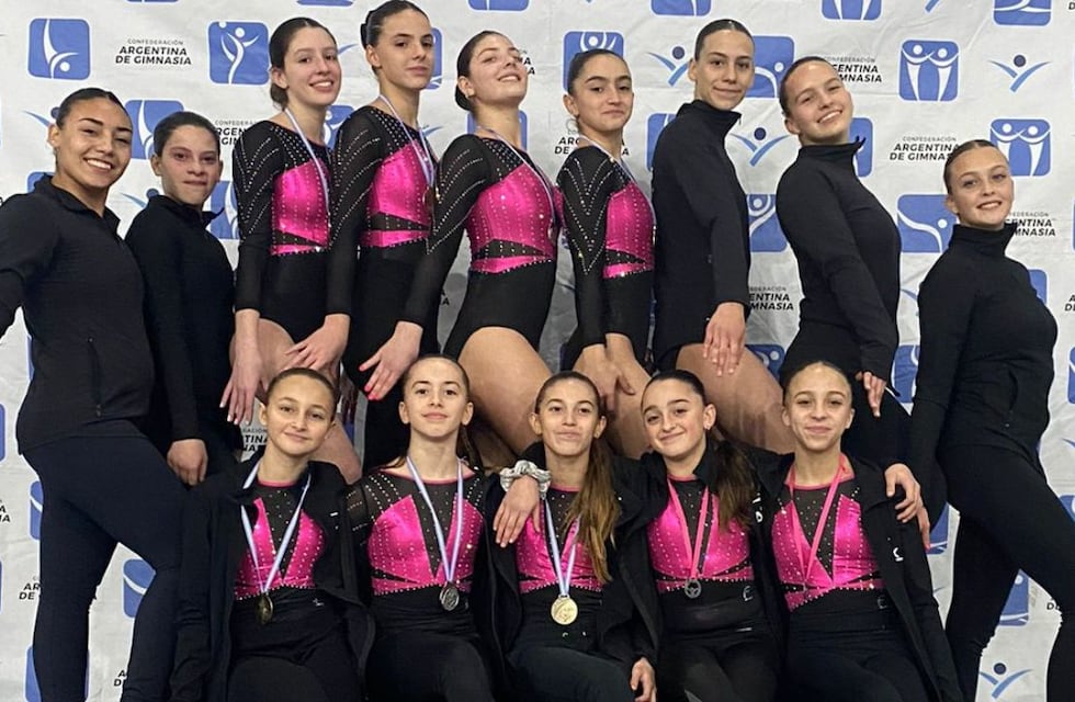 Akros de Mendoza se lució con varios podios y títulos en el Nacional de Clubes de gimnasia artística