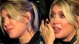 Wanda Nara llorando ante las cámaras de "Intrusos".