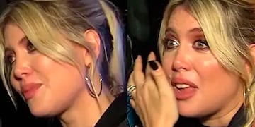 Wanda Nara llorando ante las cámaras de "Intrusos".