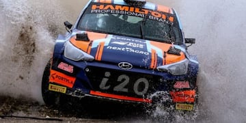 Santiago Baldo y Zacarías García, ganadores y campeones con su Hyundai i20 Rally2.