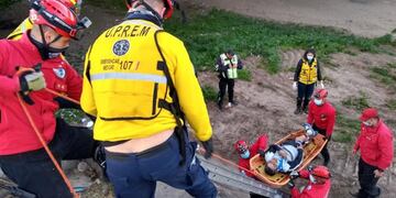 Un hombre cayó desde seis metros. Tiene fractura de cadera.