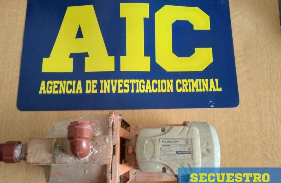 Recuperaron en Bella Italia una bomba centrífuga robada en Rafaela