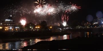 Show de luces en Villa Carlos Paz.