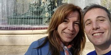 Lizy Tagliani y su novio, Sebastián Nebot, en Mendoza.