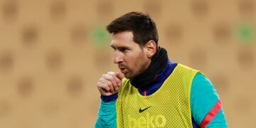 Lionel Messi, durante un entrenamiento del FC Barcelona. REUTERS/Marcelo Del Pozo
