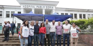 En la jornada de protesta de este martes se presentó en Jujuy la Federación Sindical Nacional de Trabajadores y Trabajadoras de la Salud (Fesintras), a cargo de dirigentes de Apuap (Jujuy),  Cicop (Buenos Aires) y Apsades (Salta).