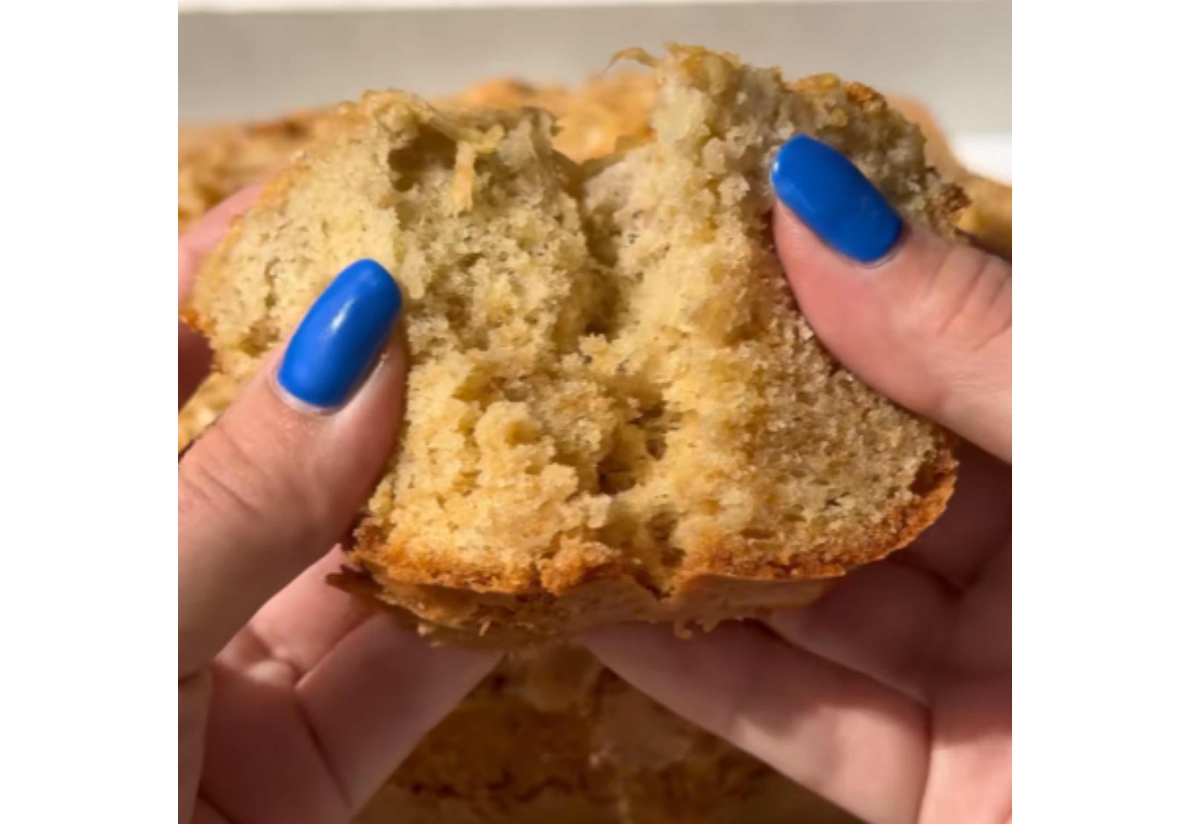 Así queda la miga del bizcochuelo.