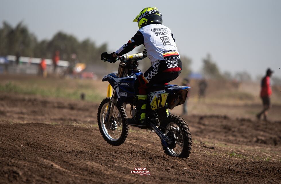 Santino Riba corrió una nueva fecha del Cordobés de Motocross en San Agustín