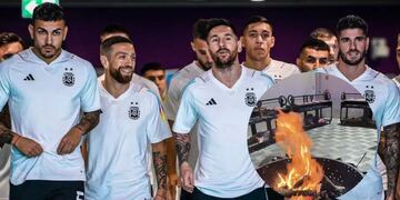 El primer asado de la Scaloneta en Qatar