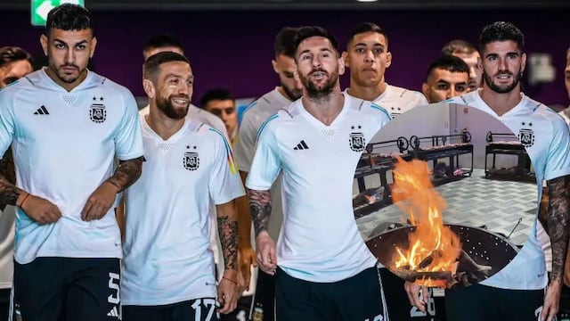 El primer asado de la Scaloneta en Qatar