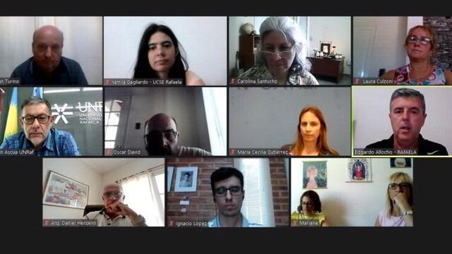 Zoom del cierre del año 2020 del Consejo Universitario de Rafaela