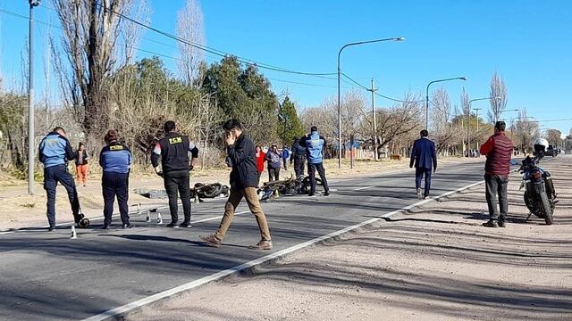 El choque entre las motos ocurrió en la ruta nacional 143.