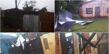 Un total de cuatro viviendas terminaron sin techo tras el fortísimo temporal. Primera Edición