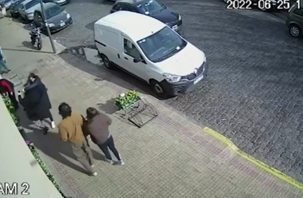 Video: una mujer golpeó violentamente a una peatona por cruzar mal la calle en La Plata