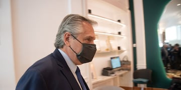 El presidente Alberto Fernández brindó declaraciones a la prensa tras reunirse con Kristalina Georgieva, directora del FMI.
