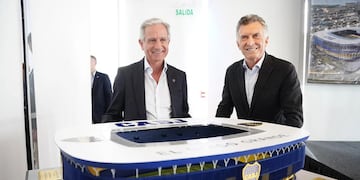 Mauricio Macri se presentó como candidato a vicepresidente de Boca junto a Andrés Ibarra.