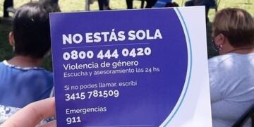 Denuncia de casos de violencia de género en Rosario