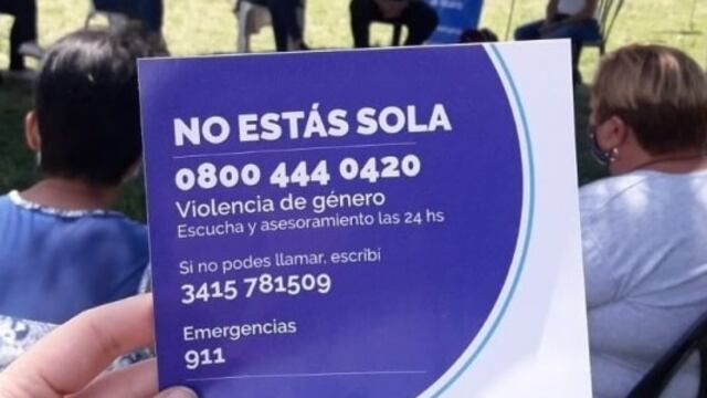 Denuncia de casos de violencia de género en Rosario
