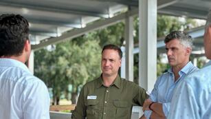 El ministro Lisandro Enrico visitó la obra de la nueva Escuela Técnica de Humberto Primo