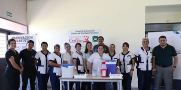 El equipo de vacunación.
