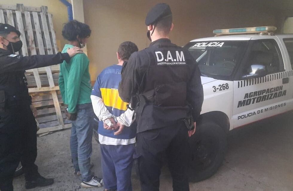 Terminaron detenidos por una gresca con armas blancas y amenazas a la Policía