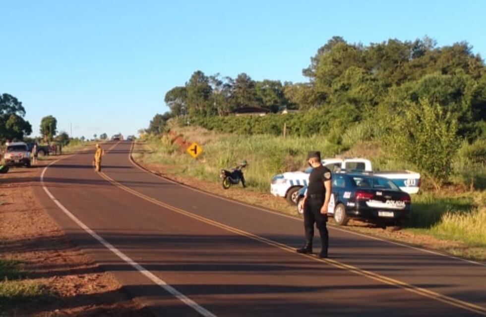 Campo Grande: motociclista falleció tras un despiste en la Ruta Provincial N°8