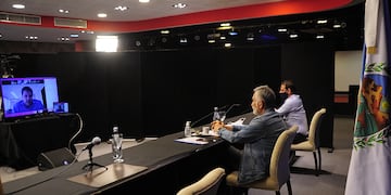 Teleconferencia de Enargas con el gobernador de San Luis