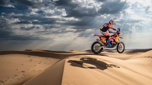 Luciano Benavides se impuso en la octava etapa del Dakar 2025 y está cuarto en la general de Motos.