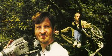 Lars Von Trier durante la filmación de Los idiotas.